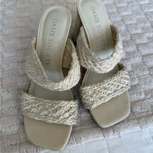 Society Women's Woven Cream Sandals
